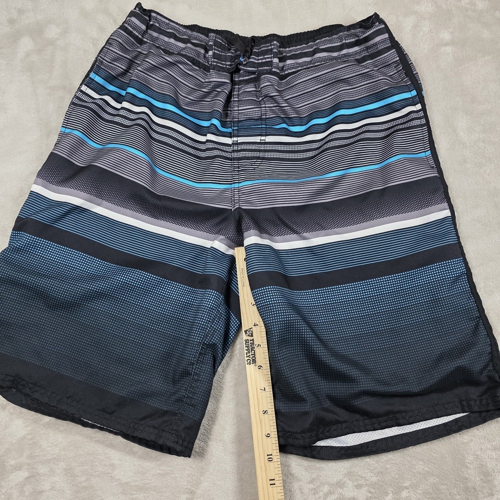 OP Ocean Pacific Mens Surfer Blue Striped Board Swim Shorts Sz M 32-34, Lined - Picture 2 of 9